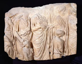 Ara Pacis Augustae, Fragmento de una escena de procesión, 13-9 a.C.